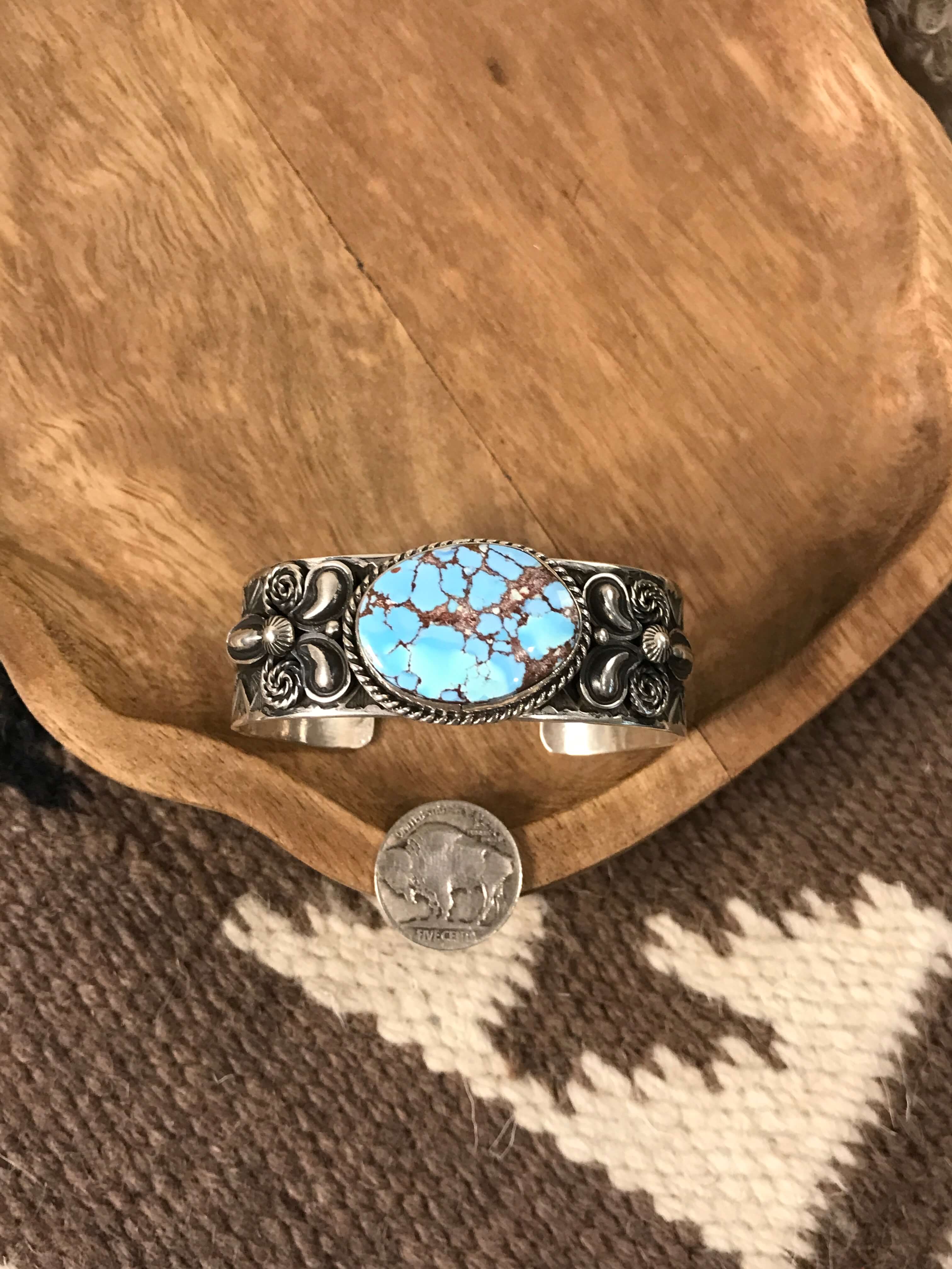 The Allamore Cuff-Bracelets & Cuffs-Calli Co., Turquoise and Silver Jewelry, Native American Handmade, Zuni Tribe, Navajo Tribe, Brock Texas