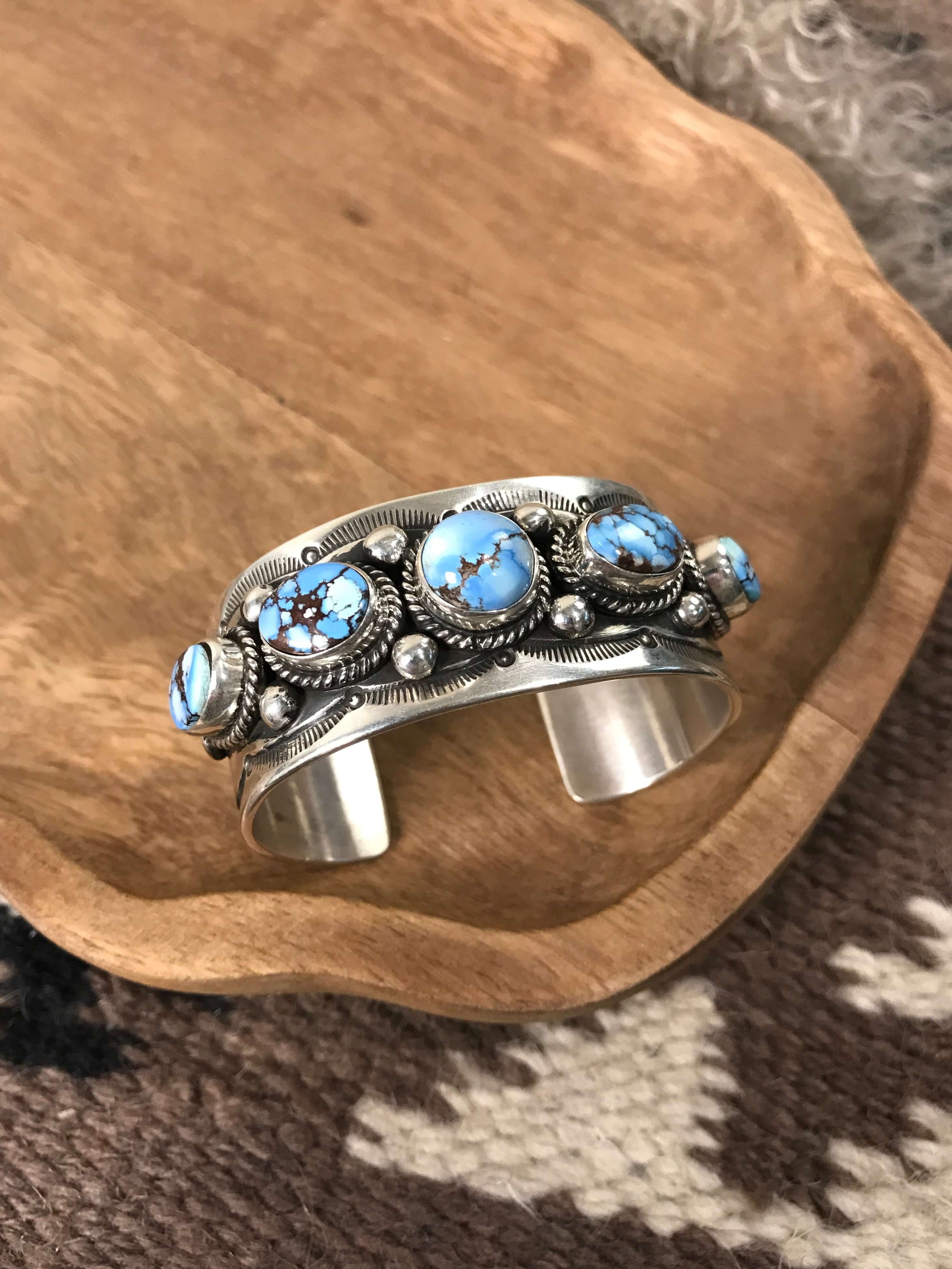 The Arya Cuff-Bracelets & Cuffs-Calli Co., Turquoise and Silver Jewelry, Native American Handmade, Zuni Tribe, Navajo Tribe, Brock Texas