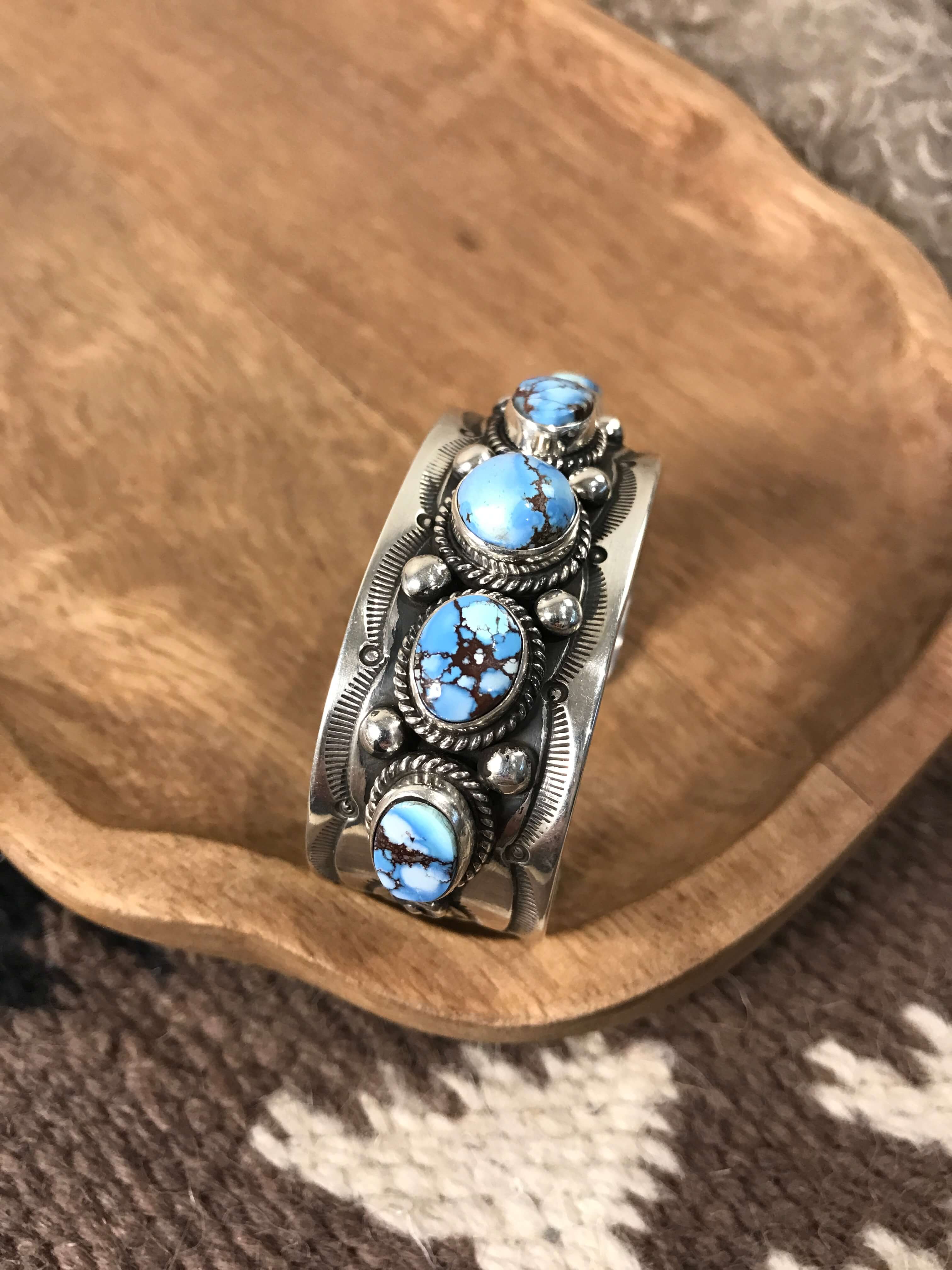 The Arya Cuff-Bracelets & Cuffs-Calli Co., Turquoise and Silver Jewelry, Native American Handmade, Zuni Tribe, Navajo Tribe, Brock Texas