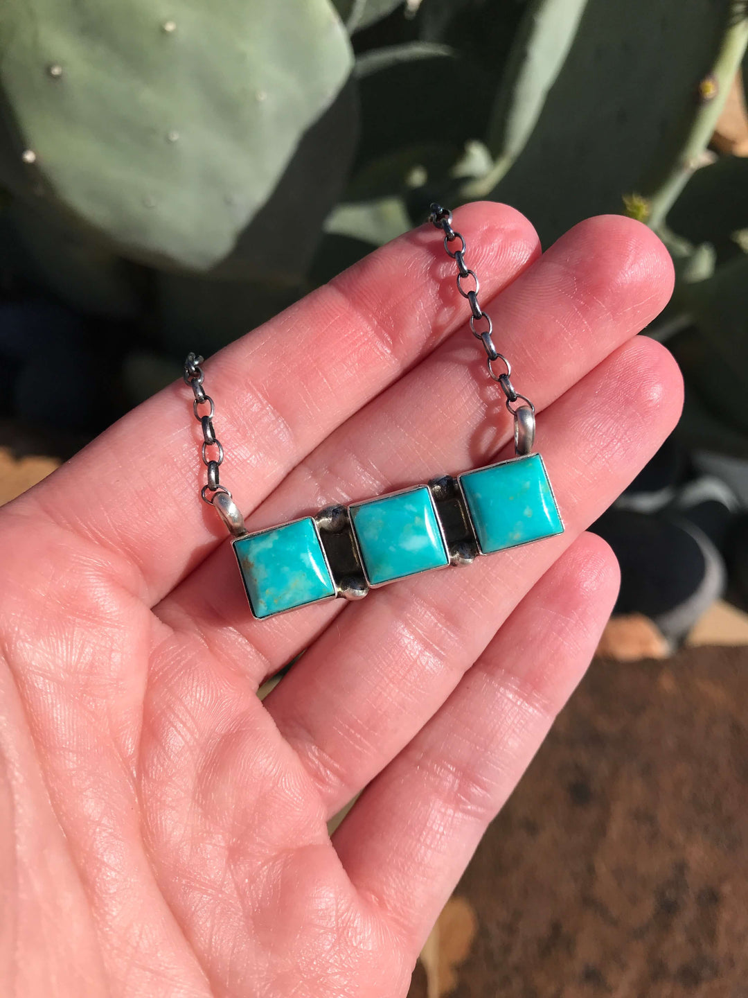 The Laurent Necklace, 2-Necklaces-Calli Co., Turquoise and Silver Jewelry, Native American Handmade, Zuni Tribe, Navajo Tribe, Brock Texas