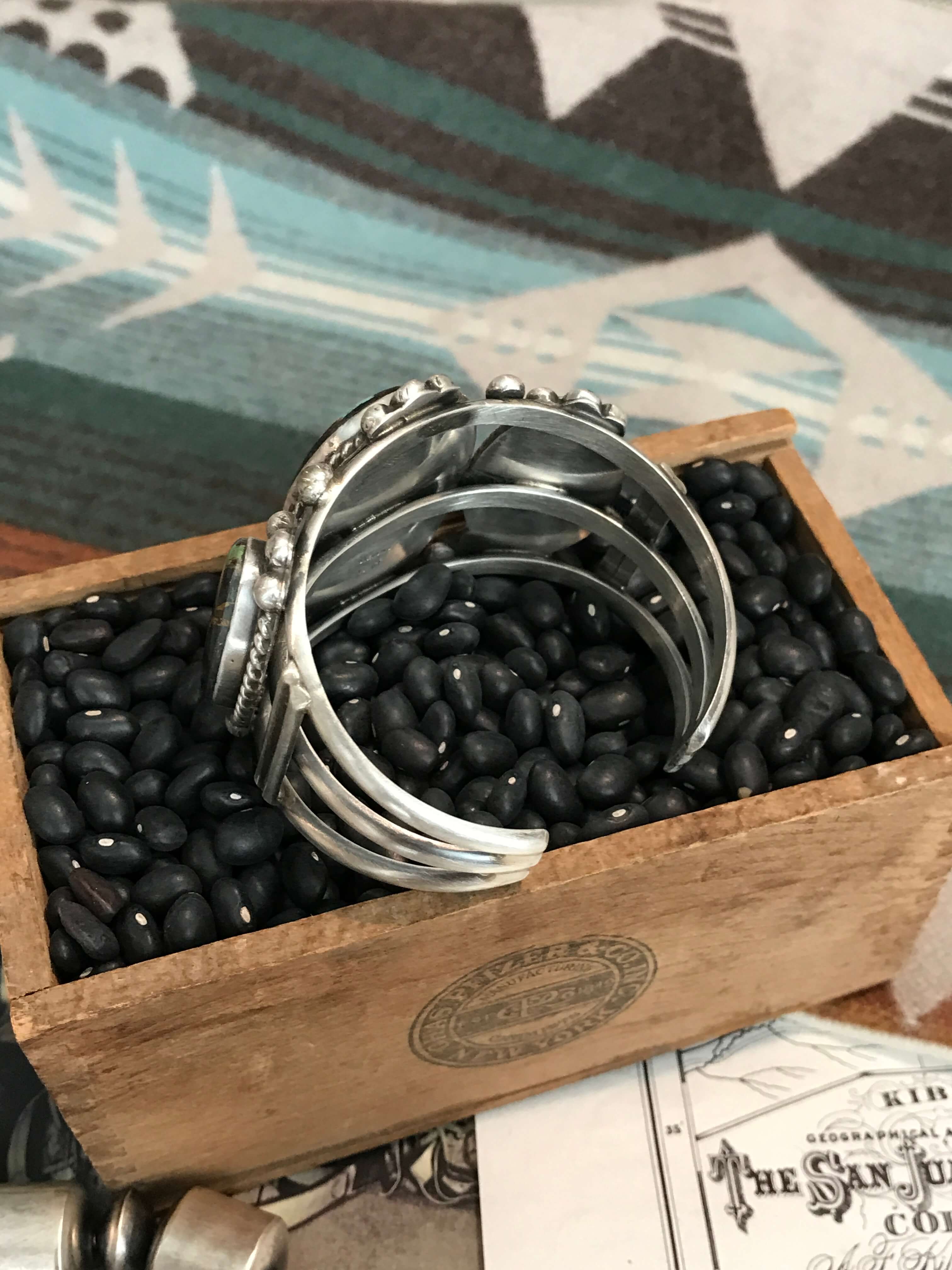 Turquoise Black Jack Cuff | Calli Co. Silver | Fort Worth, TX