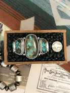 The 5 Stone Black Jack Cuff, 6-Bracelets & Cuffs-Calli Co., Turquoise and Silver Jewelry, Native American Handmade, Zuni Tribe, Navajo Tribe, Brock Texas