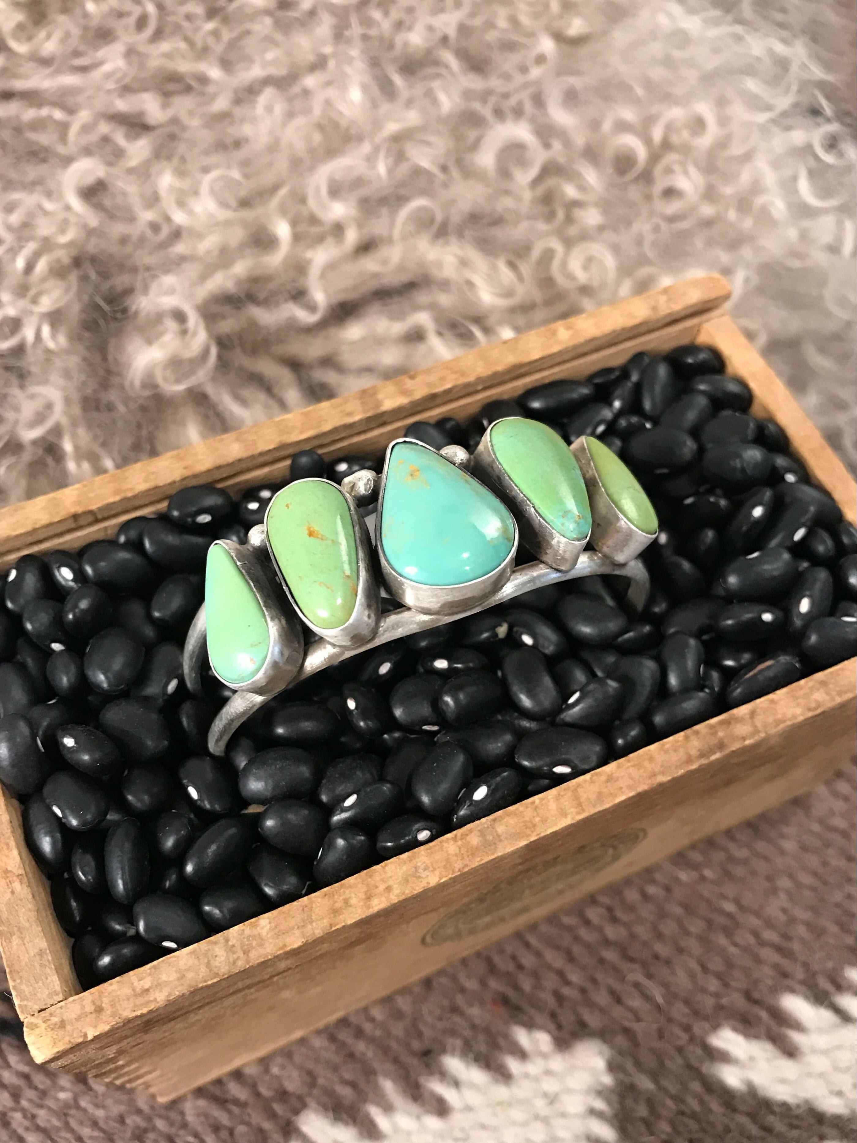 The Sadler Cuff, 7-Bracelets & Cuffs-Calli Co., Turquoise and Silver Jewelry, Native American Handmade, Zuni Tribe, Navajo Tribe, Brock Texas