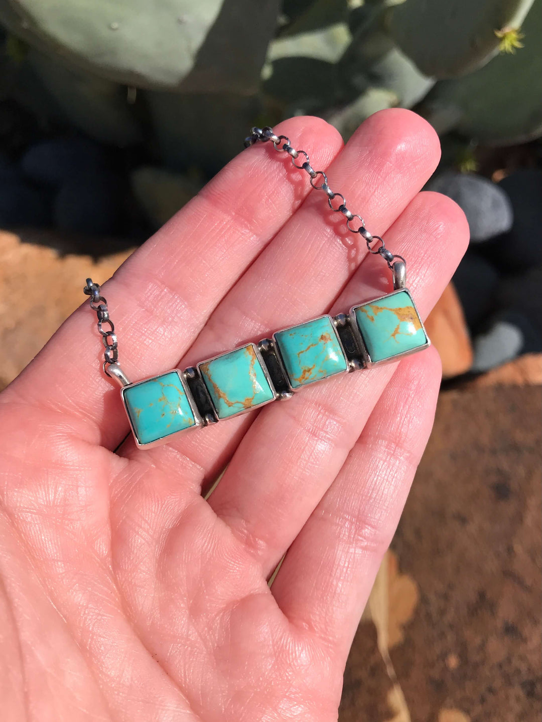 The Laurent Necklace, 4-Necklaces-Calli Co., Turquoise and Silver Jewelry, Native American Handmade, Zuni Tribe, Navajo Tribe, Brock Texas