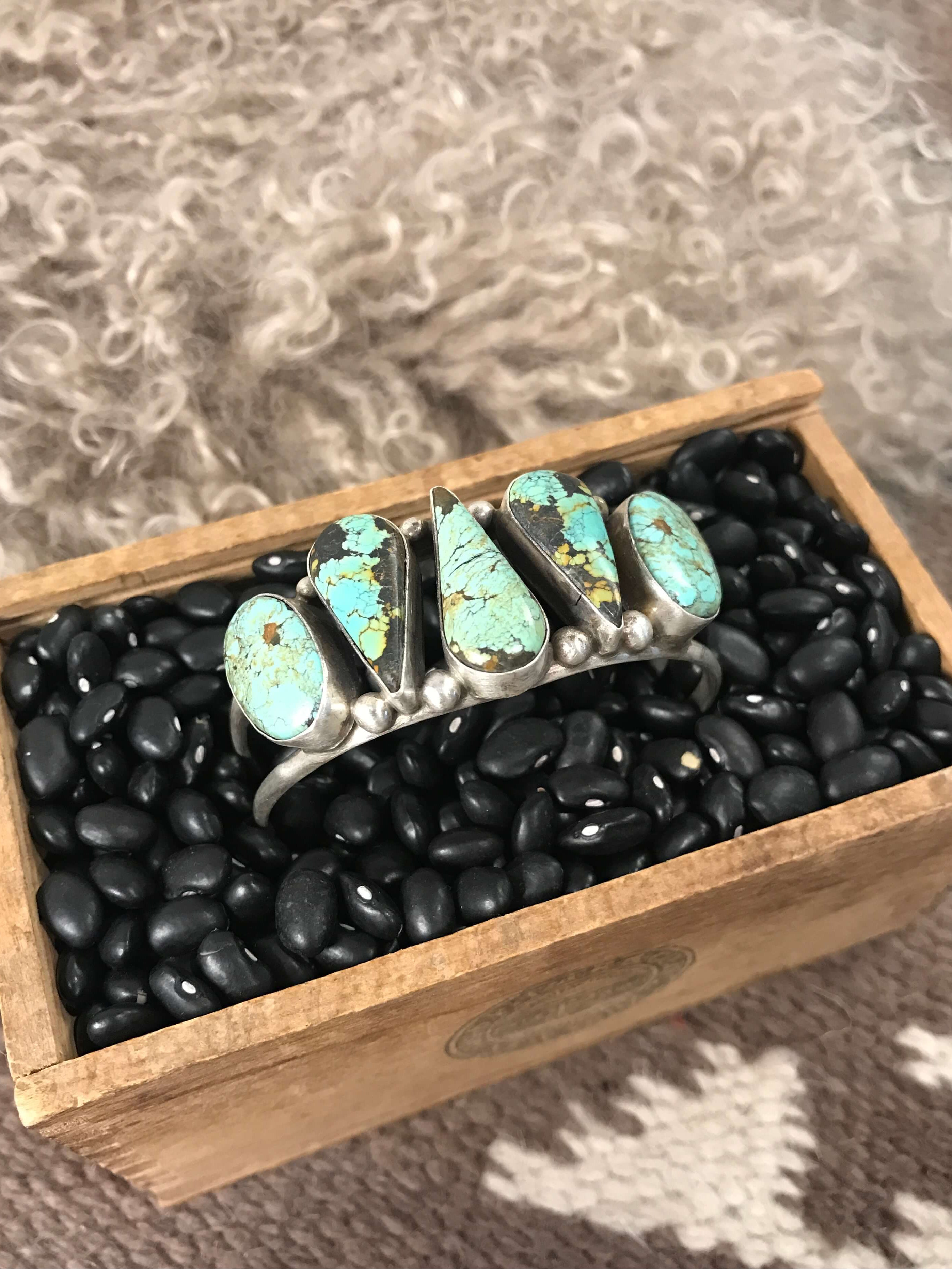 The Sadler Cuff, 9-Bracelets & Cuffs-Calli Co., Turquoise and Silver Jewelry, Native American Handmade, Zuni Tribe, Navajo Tribe, Brock Texas