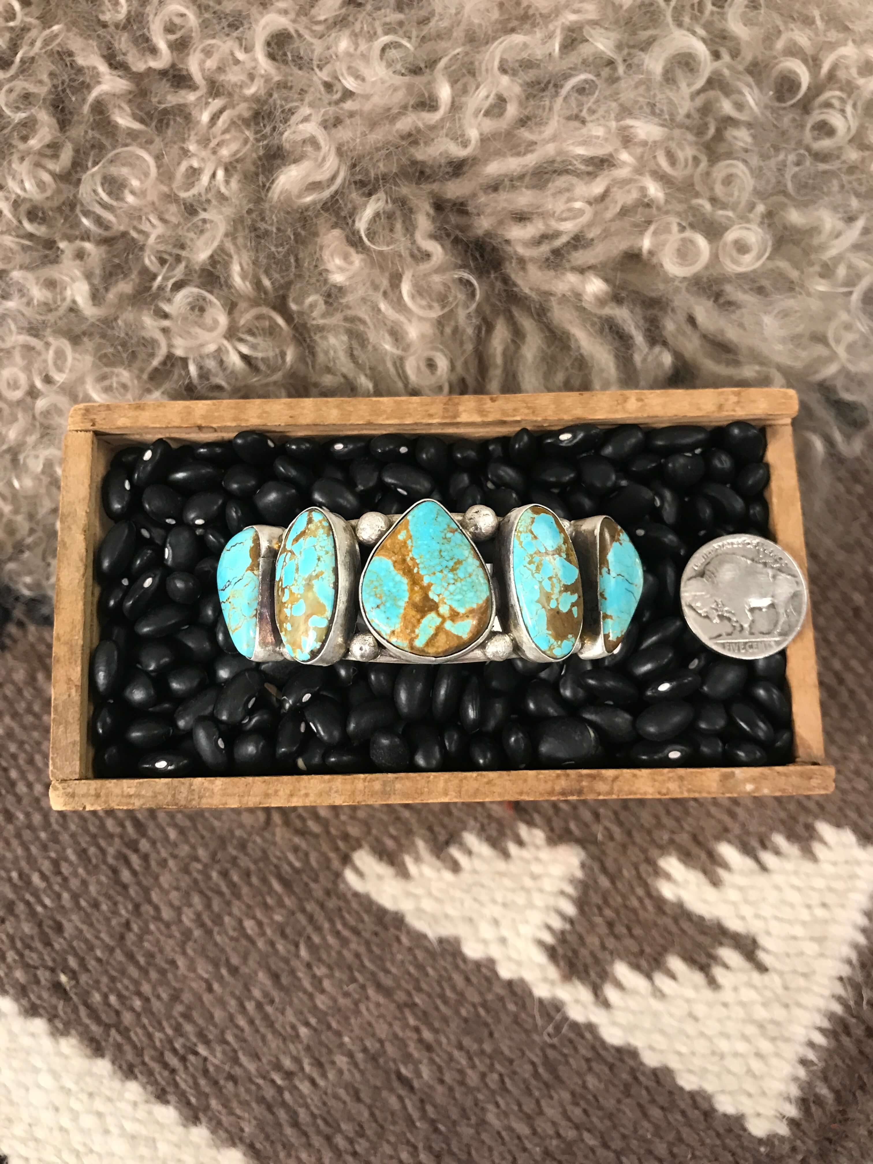 The Sadler Cuff, 11-Bracelets & Cuffs-Calli Co., Turquoise and Silver Jewelry, Native American Handmade, Zuni Tribe, Navajo Tribe, Brock Texas