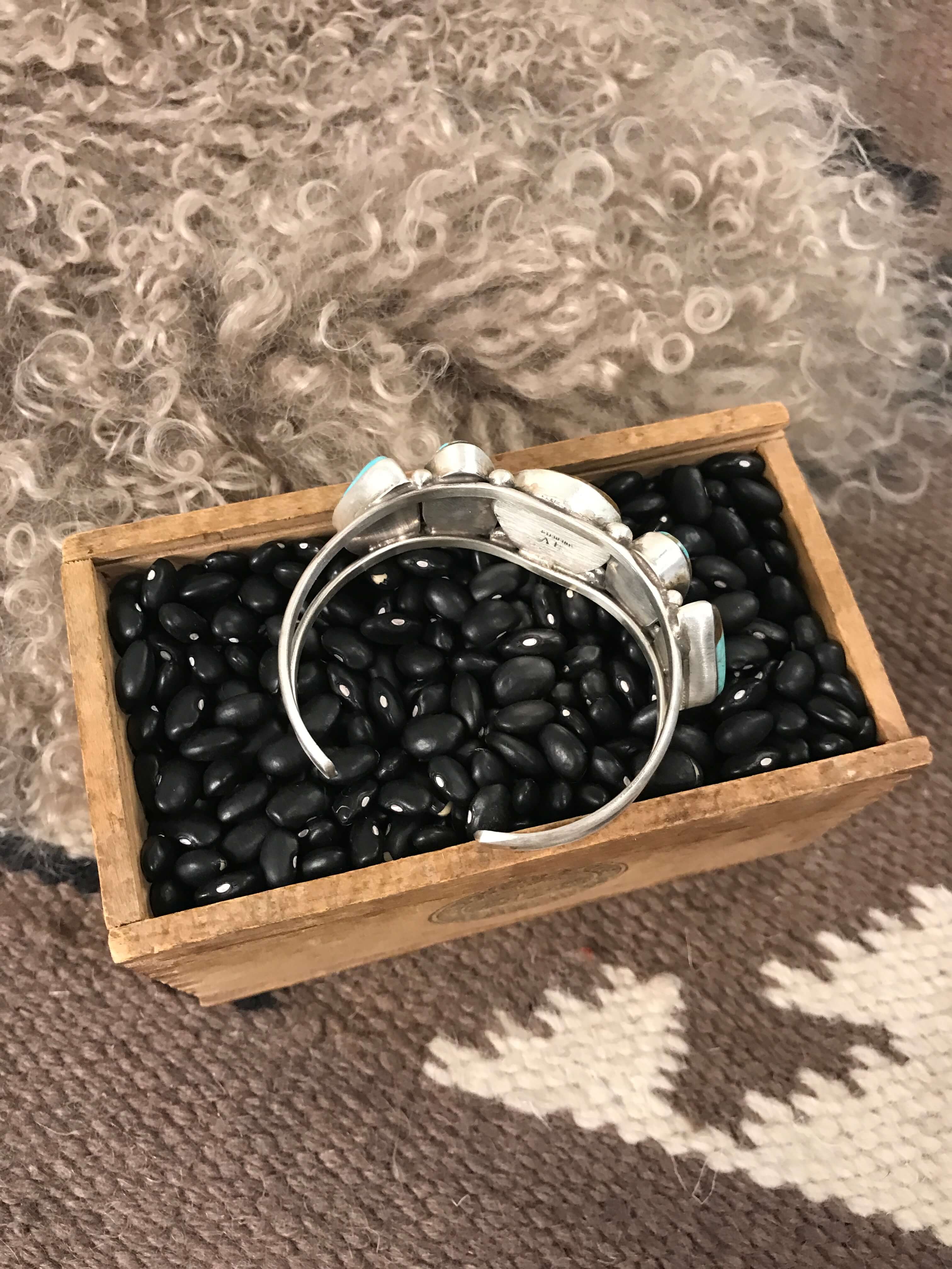 The Sadler Cuff, 11-Bracelets & Cuffs-Calli Co., Turquoise and Silver Jewelry, Native American Handmade, Zuni Tribe, Navajo Tribe, Brock Texas