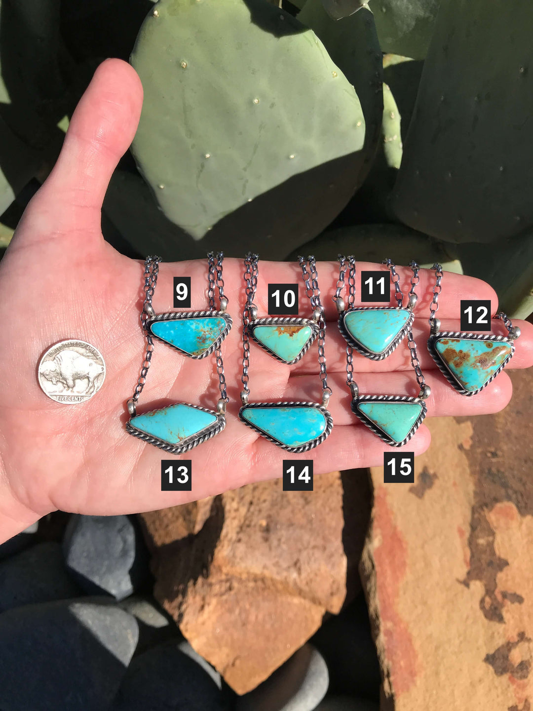 The Summerlin Turquoise Necklaces-Necklaces-Calli Co., Turquoise and Silver Jewelry, Native American Handmade, Zuni Tribe, Navajo Tribe, Brock Texas
