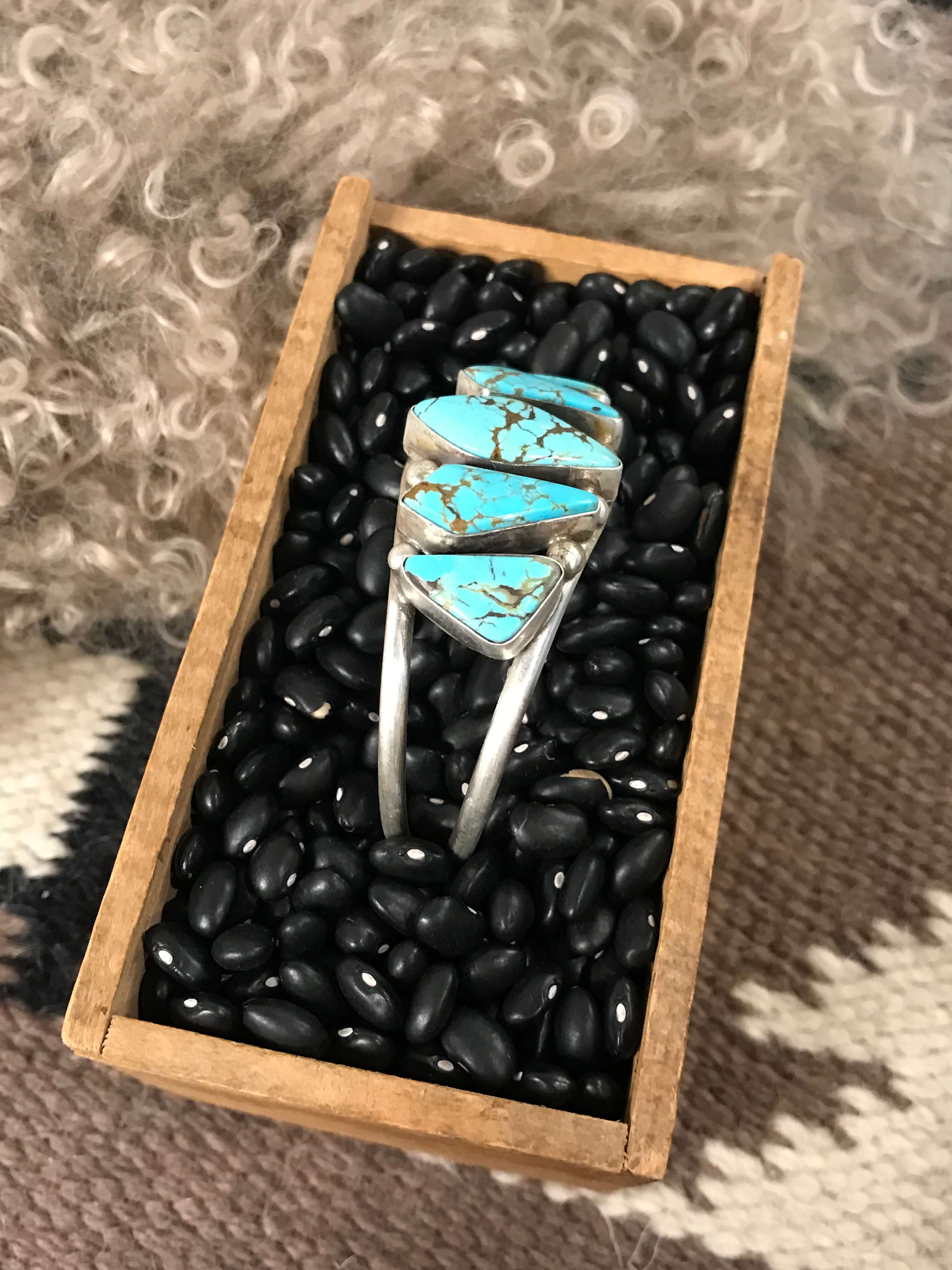 The Sadler Cuff, 12-Bracelets & Cuffs-Calli Co., Turquoise and Silver Jewelry, Native American Handmade, Zuni Tribe, Navajo Tribe, Brock Texas