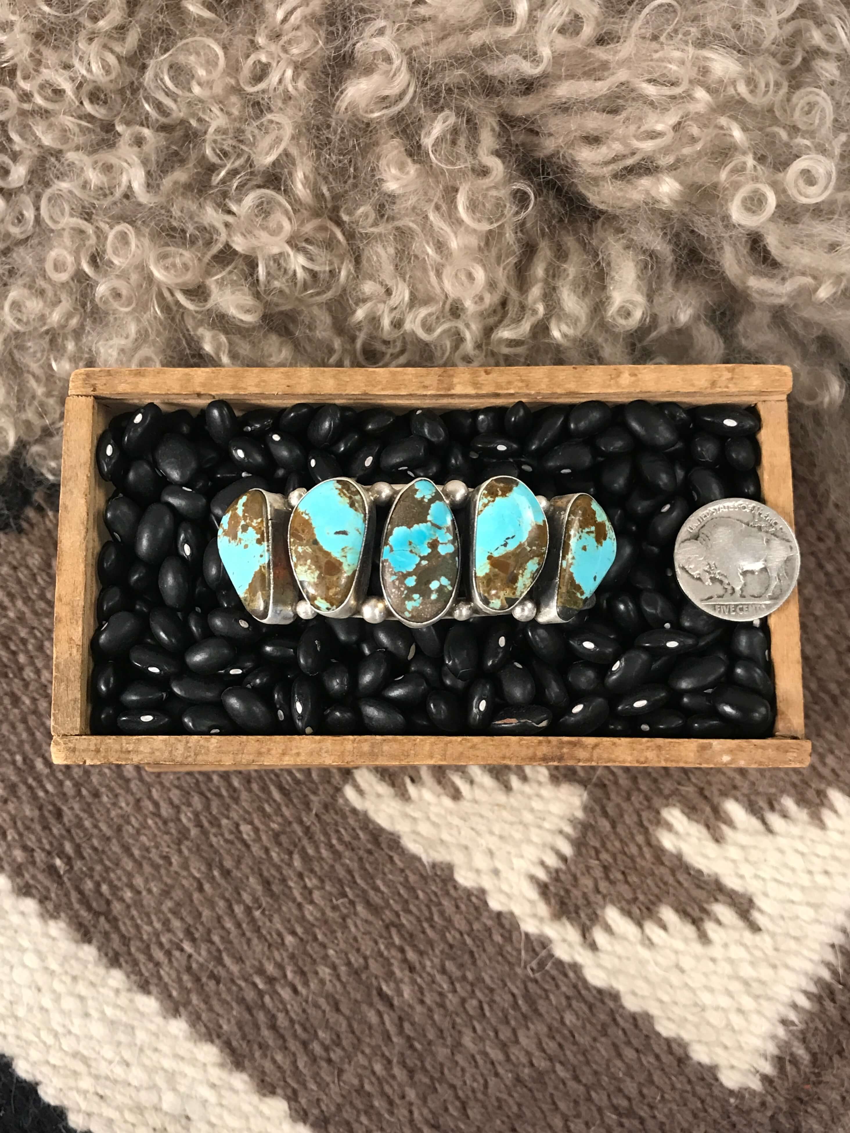 The Sadler Cuff, 13-Bracelets & Cuffs-Calli Co., Turquoise and Silver Jewelry, Native American Handmade, Zuni Tribe, Navajo Tribe, Brock Texas