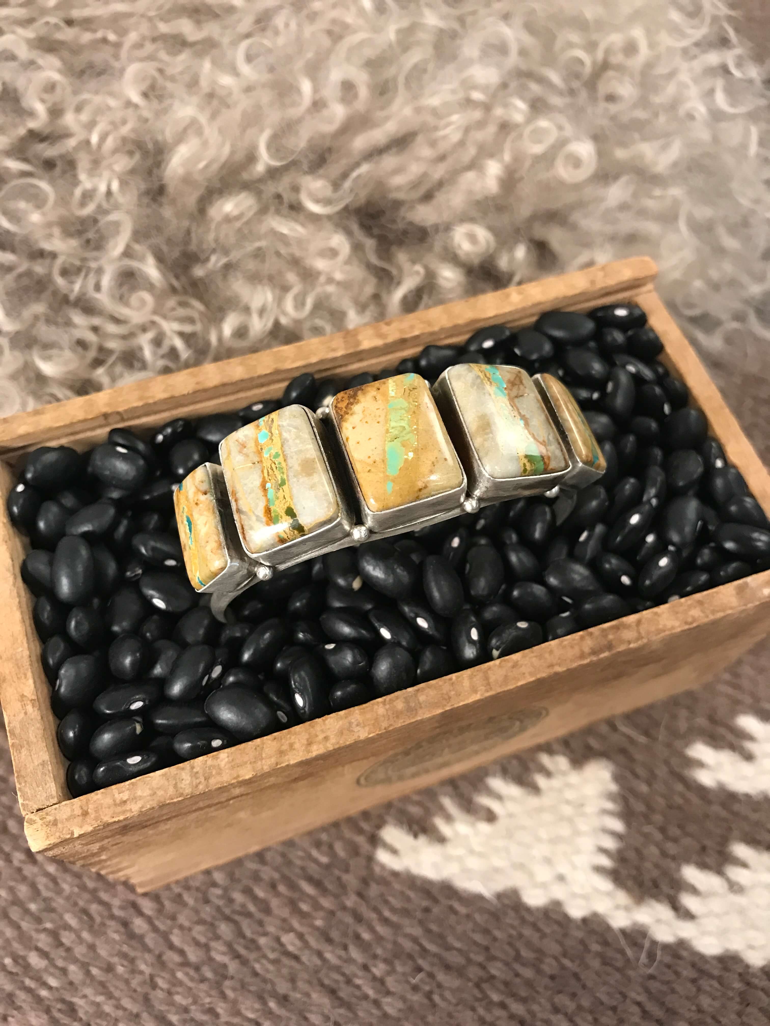 The Sadler Cuff, 14-Bracelets & Cuffs-Calli Co., Turquoise and Silver Jewelry, Native American Handmade, Zuni Tribe, Navajo Tribe, Brock Texas