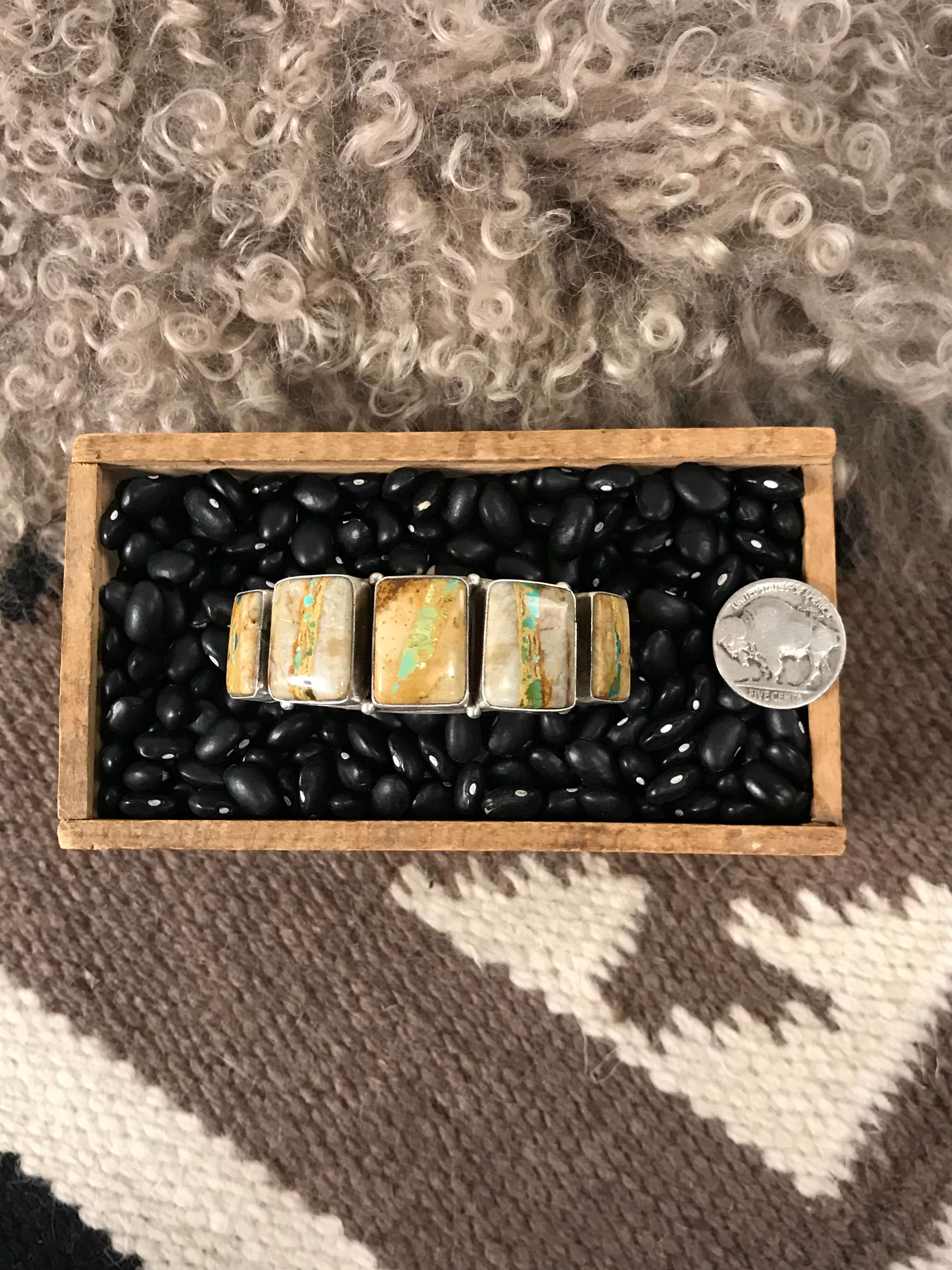 The Sadler Cuff, 14-Bracelets & Cuffs-Calli Co., Turquoise and Silver Jewelry, Native American Handmade, Zuni Tribe, Navajo Tribe, Brock Texas