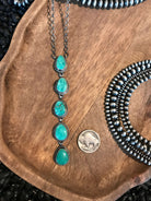 The Arroyo 5 Stone Lariat, 10-Necklaces-Calli Co., Turquoise and Silver Jewelry, Native American Handmade, Zuni Tribe, Navajo Tribe, Brock Texas