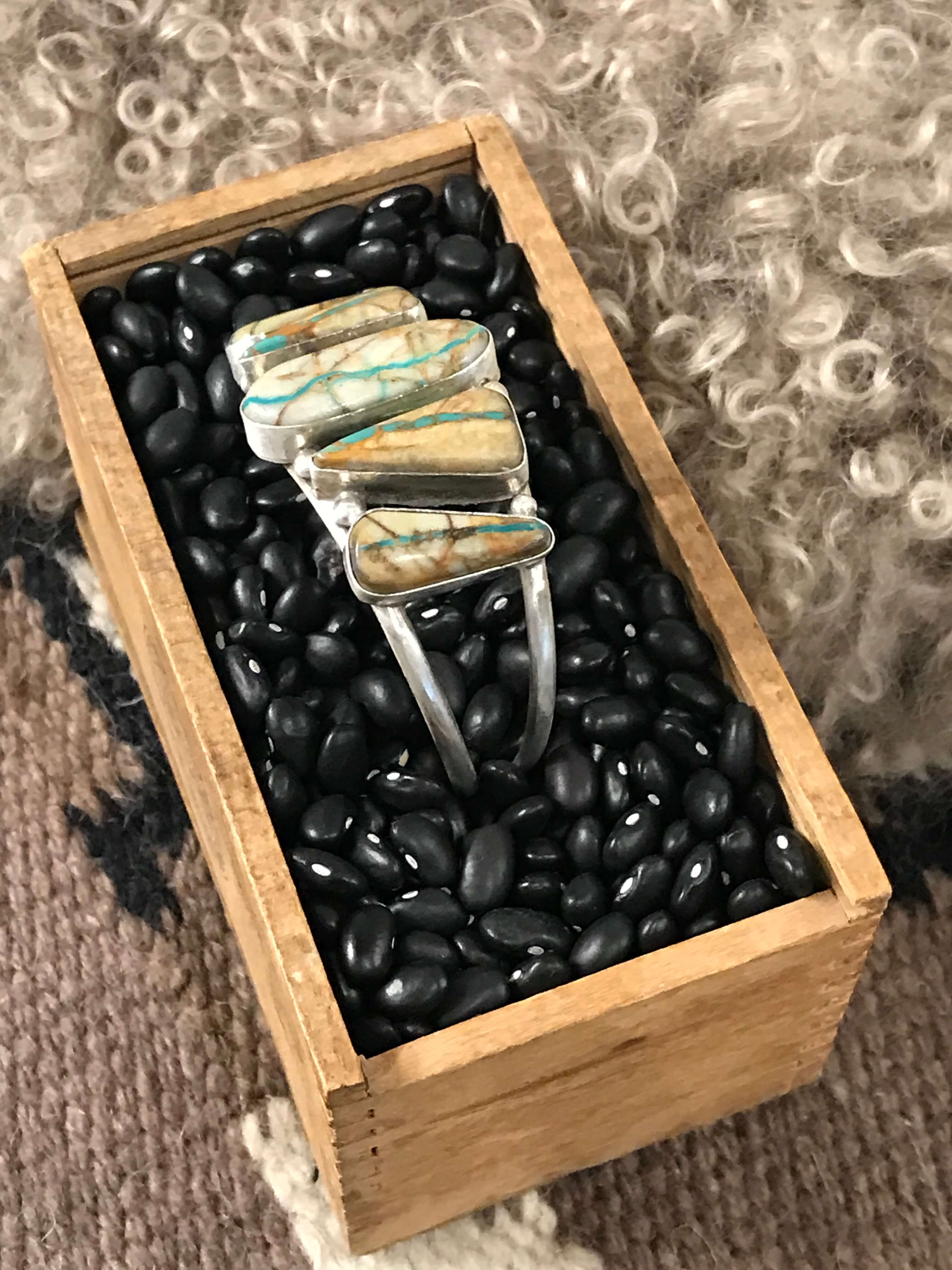 The Sadler Cuff, 16-Bracelets & Cuffs-Calli Co., Turquoise and Silver Jewelry, Native American Handmade, Zuni Tribe, Navajo Tribe, Brock Texas