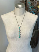 The Arroyo 5 Stone Lariat, 10-Necklaces-Calli Co., Turquoise and Silver Jewelry, Native American Handmade, Zuni Tribe, Navajo Tribe, Brock Texas