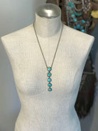 The Arroyo 5 Stone Lariat, 11-Necklaces-Calli Co., Turquoise and Silver Jewelry, Native American Handmade, Zuni Tribe, Navajo Tribe, Brock Texas