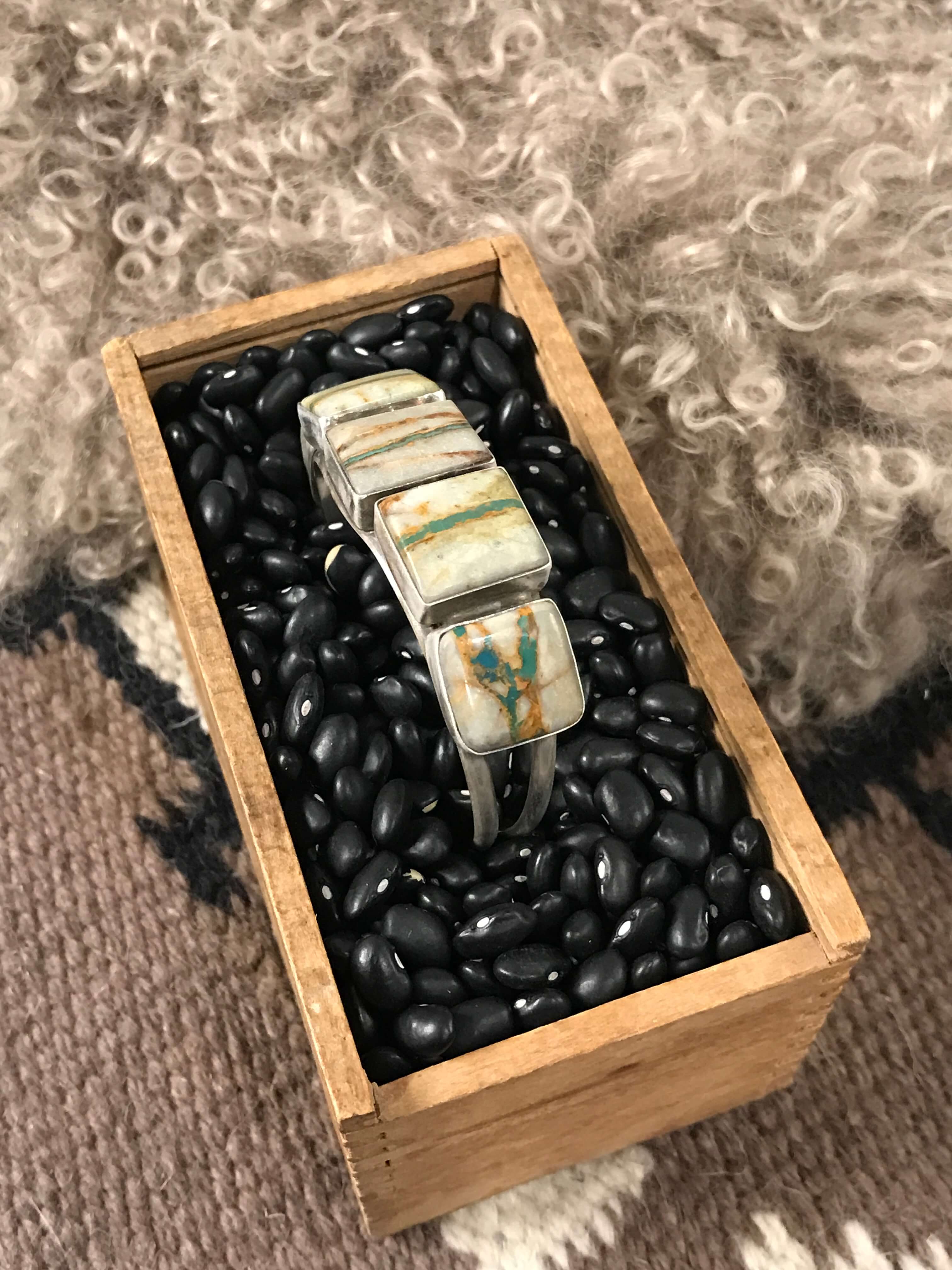 The Sadler Cuff, 17-Bracelets & Cuffs-Calli Co., Turquoise and Silver Jewelry, Native American Handmade, Zuni Tribe, Navajo Tribe, Brock Texas