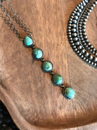 The Arroyo 5 Stone Lariat, 12-Necklaces-Calli Co., Turquoise and Silver Jewelry, Native American Handmade, Zuni Tribe, Navajo Tribe, Brock Texas