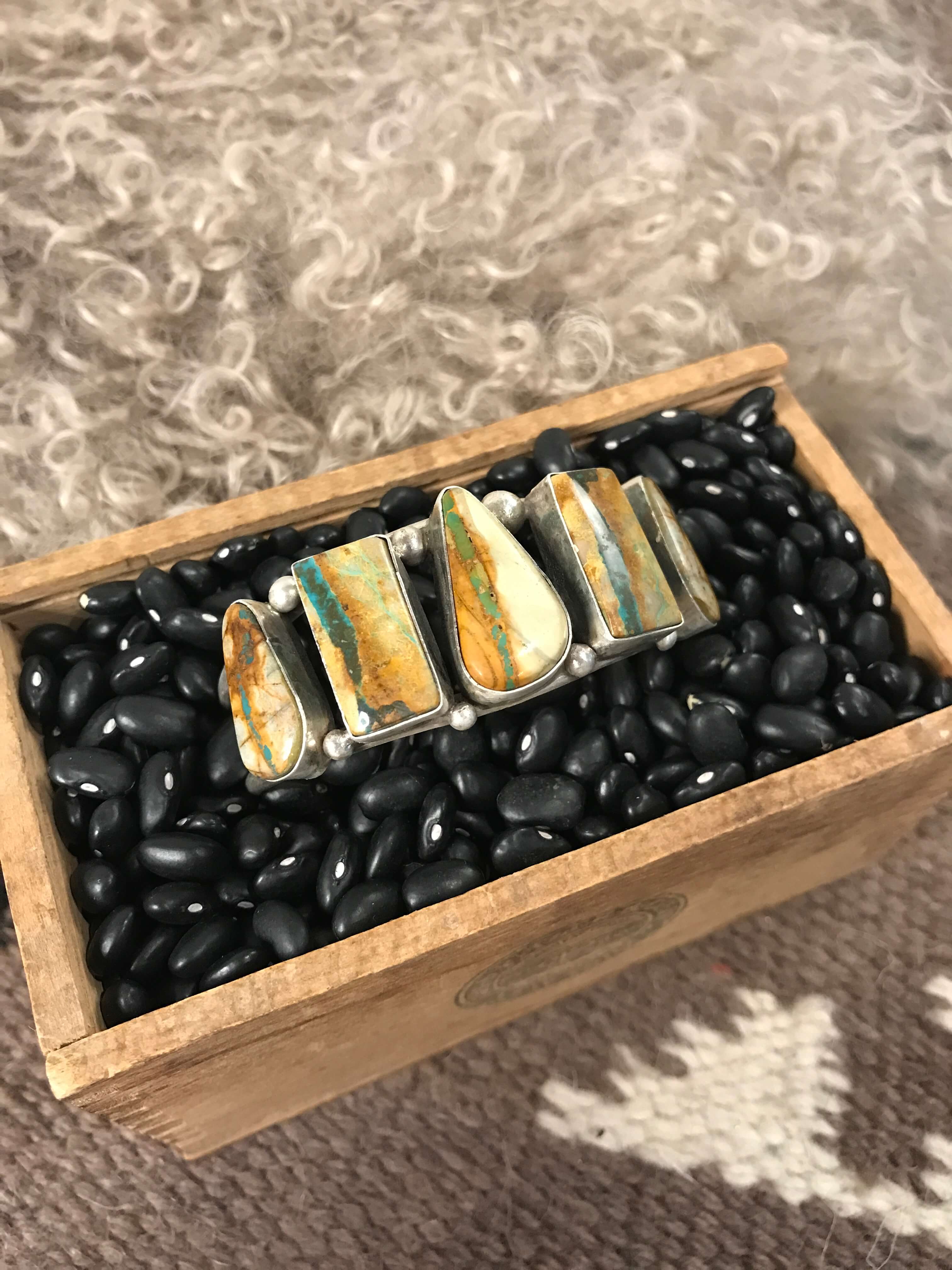 The Sadler Cuff, 18-Bracelets & Cuffs-Calli Co., Turquoise and Silver Jewelry, Native American Handmade, Zuni Tribe, Navajo Tribe, Brock Texas