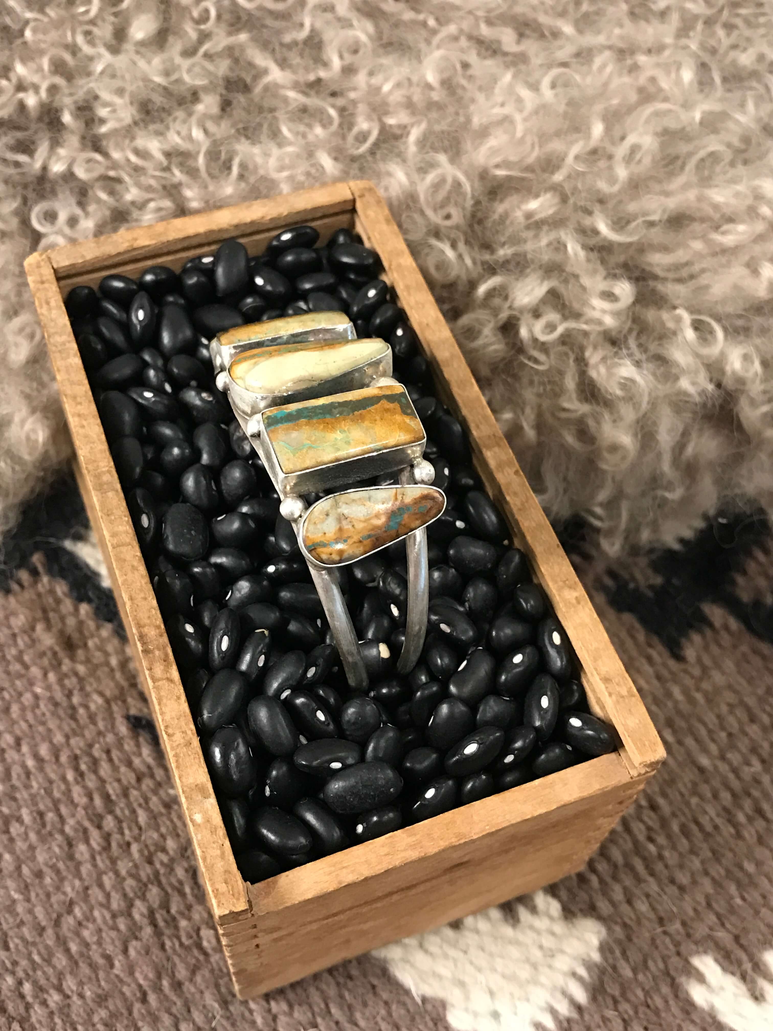 The Sadler Cuff, 18-Bracelets & Cuffs-Calli Co., Turquoise and Silver Jewelry, Native American Handmade, Zuni Tribe, Navajo Tribe, Brock Texas