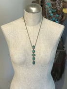 The Arroyo 5 Stone Lariat, 16-Necklaces-Calli Co., Turquoise and Silver Jewelry, Native American Handmade, Zuni Tribe, Navajo Tribe, Brock Texas