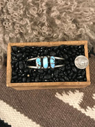 The Triple Stone Cuff, 14-Bracelets & Cuffs-Calli Co., Turquoise and Silver Jewelry, Native American Handmade, Zuni Tribe, Navajo Tribe, Brock Texas