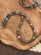 The Shiloh Necklace, 17"-Necklaces-Calli Co., Turquoise and Silver Jewelry, Native American Handmade, Zuni Tribe, Navajo Tribe, Brock Texas