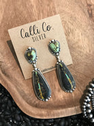 The Black Jack Earrings, 2-Earrings-Calli Co., Turquoise and Silver Jewelry, Native American Handmade, Zuni Tribe, Navajo Tribe, Brock Texas