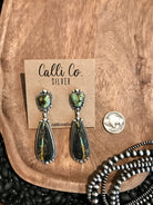 The Black Jack Earrings, 2-Earrings-Calli Co., Turquoise and Silver Jewelry, Native American Handmade, Zuni Tribe, Navajo Tribe, Brock Texas