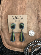 The Black Jack Earrings, 3-Earrings-Calli Co., Turquoise and Silver Jewelry, Native American Handmade, Zuni Tribe, Navajo Tribe, Brock Texas