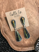 The Black Jack Earrings, 4-Earrings-Calli Co., Turquoise and Silver Jewelry, Native American Handmade, Zuni Tribe, Navajo Tribe, Brock Texas