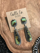 The Black Jack Earrings, 7-Earrings-Calli Co., Turquoise and Silver Jewelry, Native American Handmade, Zuni Tribe, Navajo Tribe, Brock Texas