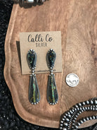 The Black Jack Earrings, 8-Earrings-Calli Co., Turquoise and Silver Jewelry, Native American Handmade, Zuni Tribe, Navajo Tribe, Brock Texas