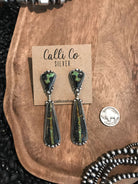 The Black Jack Earrings, 11-Earrings-Calli Co., Turquoise and Silver Jewelry, Native American Handmade, Zuni Tribe, Navajo Tribe, Brock Texas