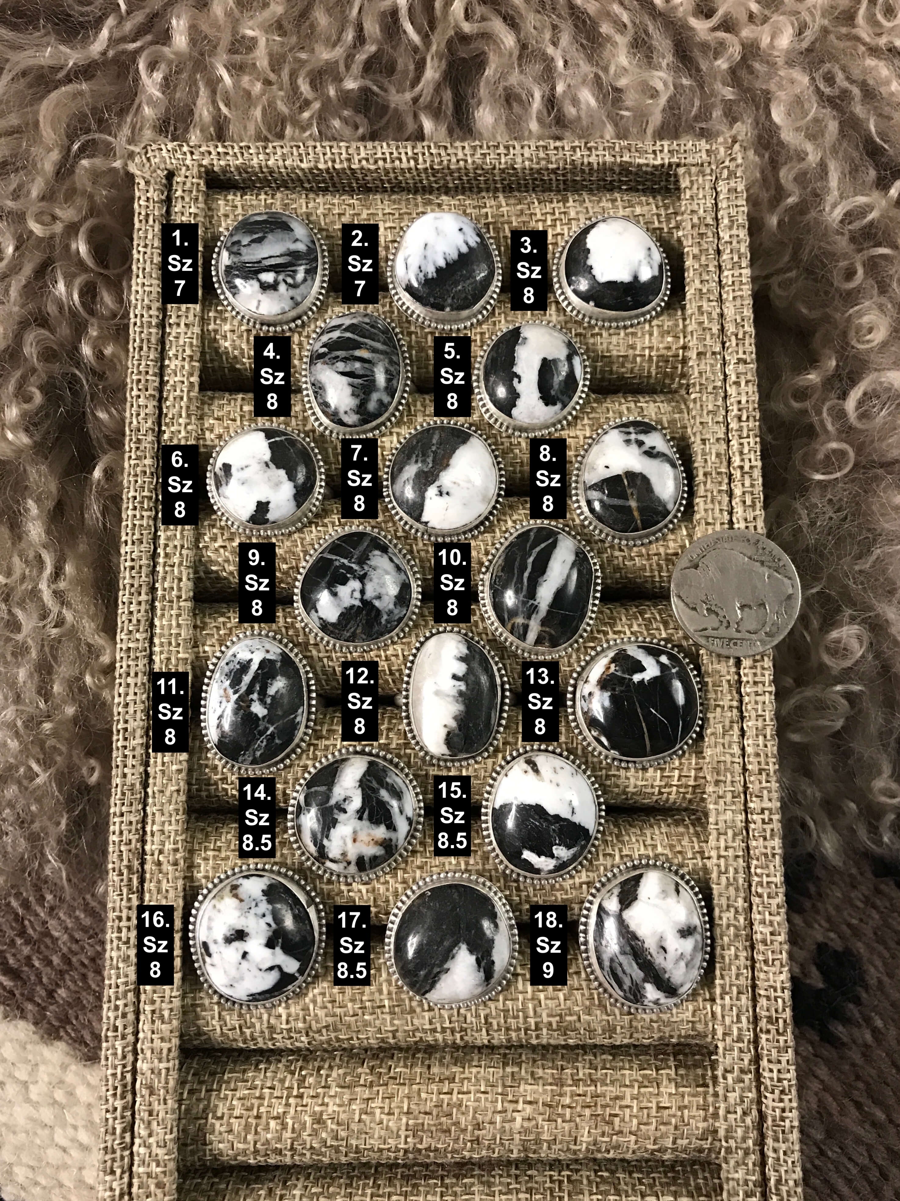 The Kent Rings-Rings-Calli Co., Turquoise and Silver Jewelry, Native American Handmade, Zuni Tribe, Navajo Tribe, Brock Texas