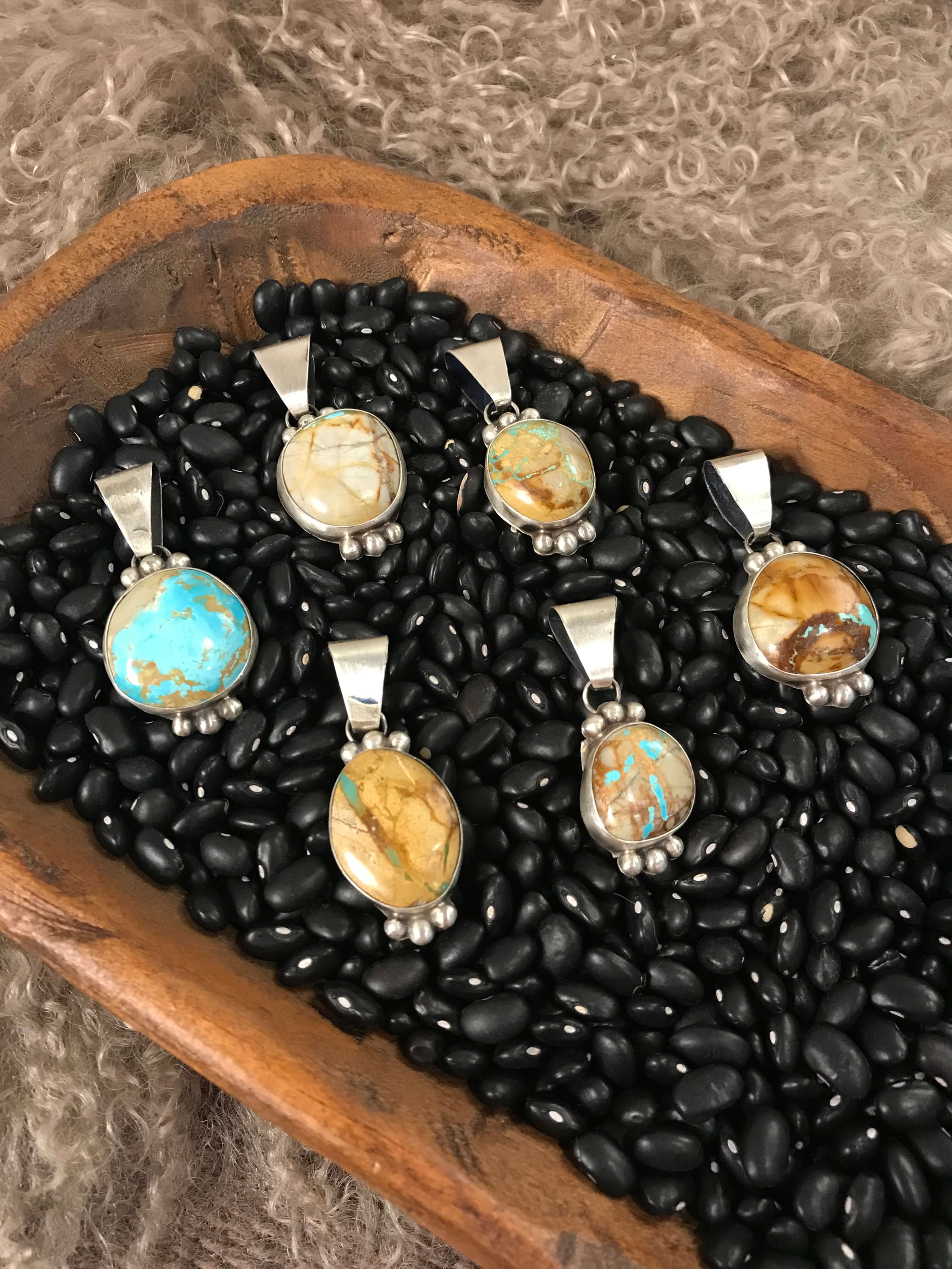 The Klayton Pendants-Pendants-Calli Co., Turquoise and Silver Jewelry, Native American Handmade, Zuni Tribe, Navajo Tribe, Brock Texas