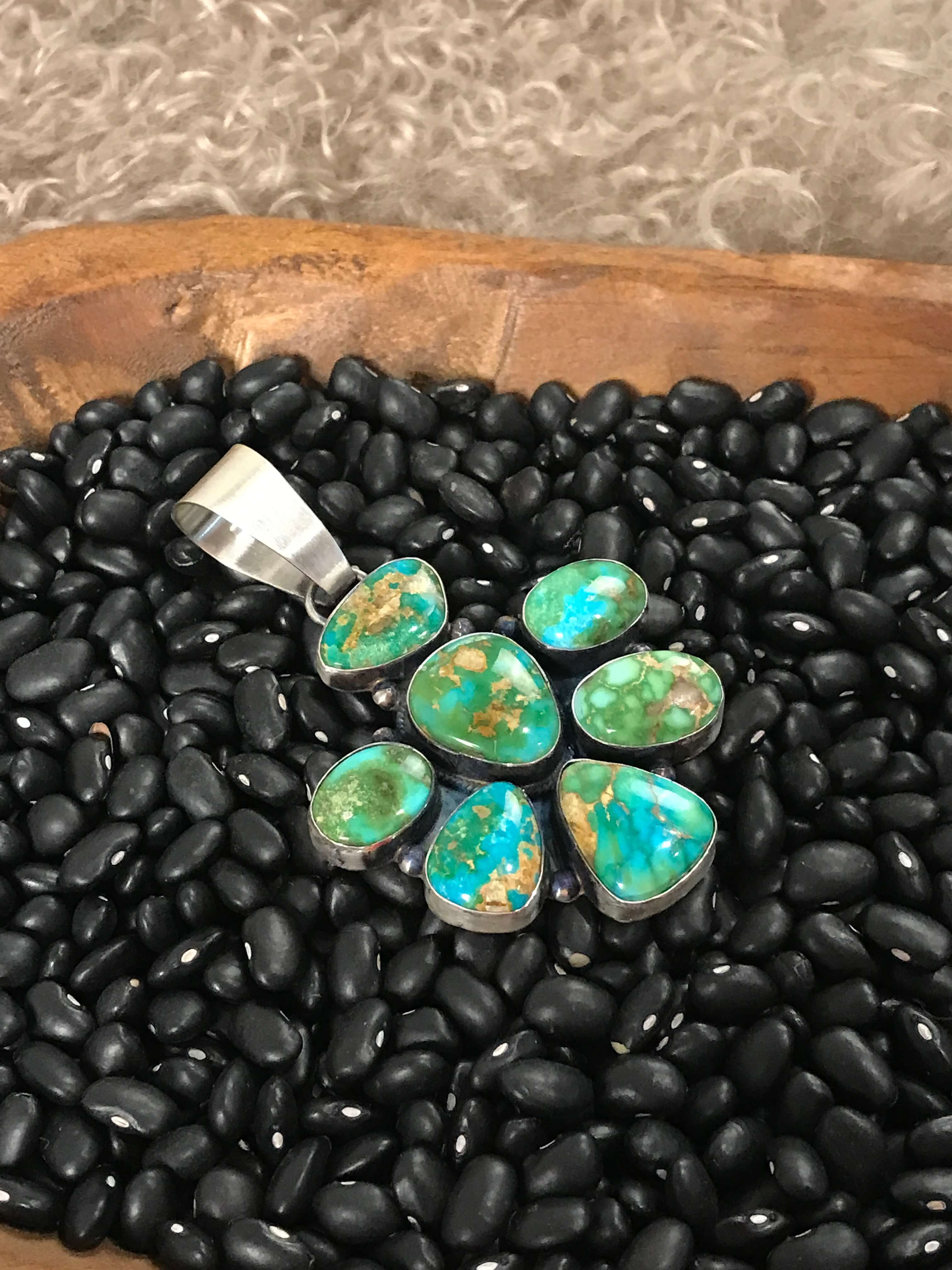 The Cumberland Pendant-Pendants-Calli Co., Turquoise and Silver Jewelry, Native American Handmade, Zuni Tribe, Navajo Tribe, Brock Texas