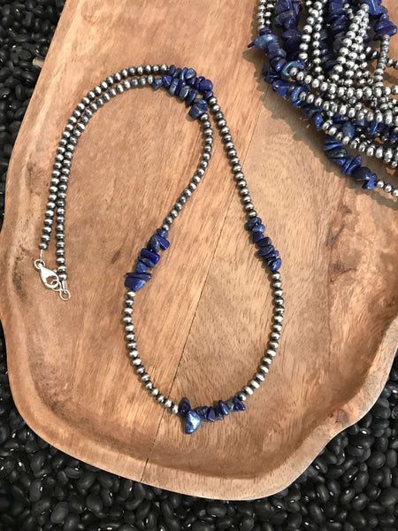 The Klien Necklace in Lapis, 25