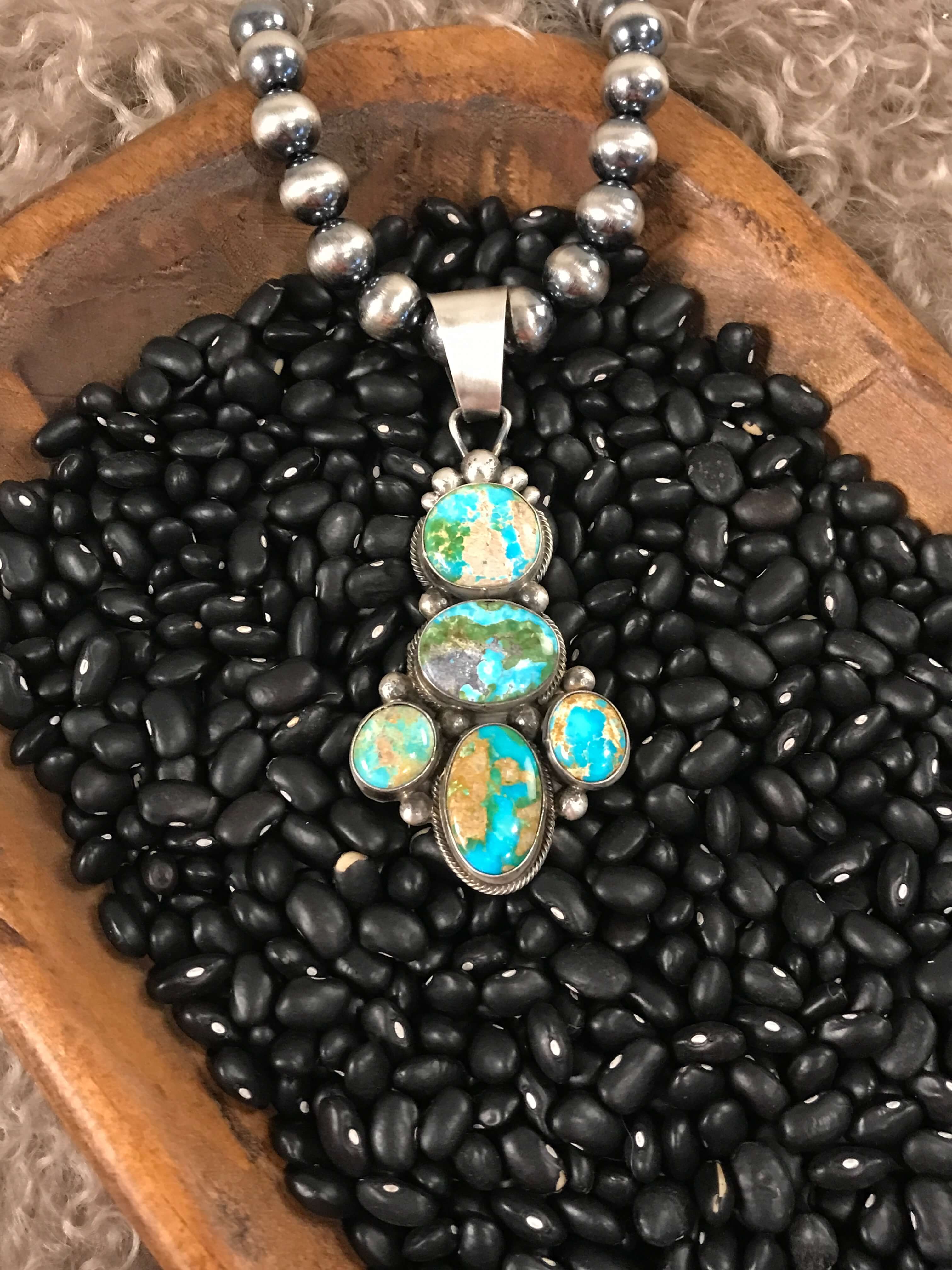 The Luckley Pendant-Pendants-Calli Co., Turquoise and Silver Jewelry, Native American Handmade, Zuni Tribe, Navajo Tribe, Brock Texas