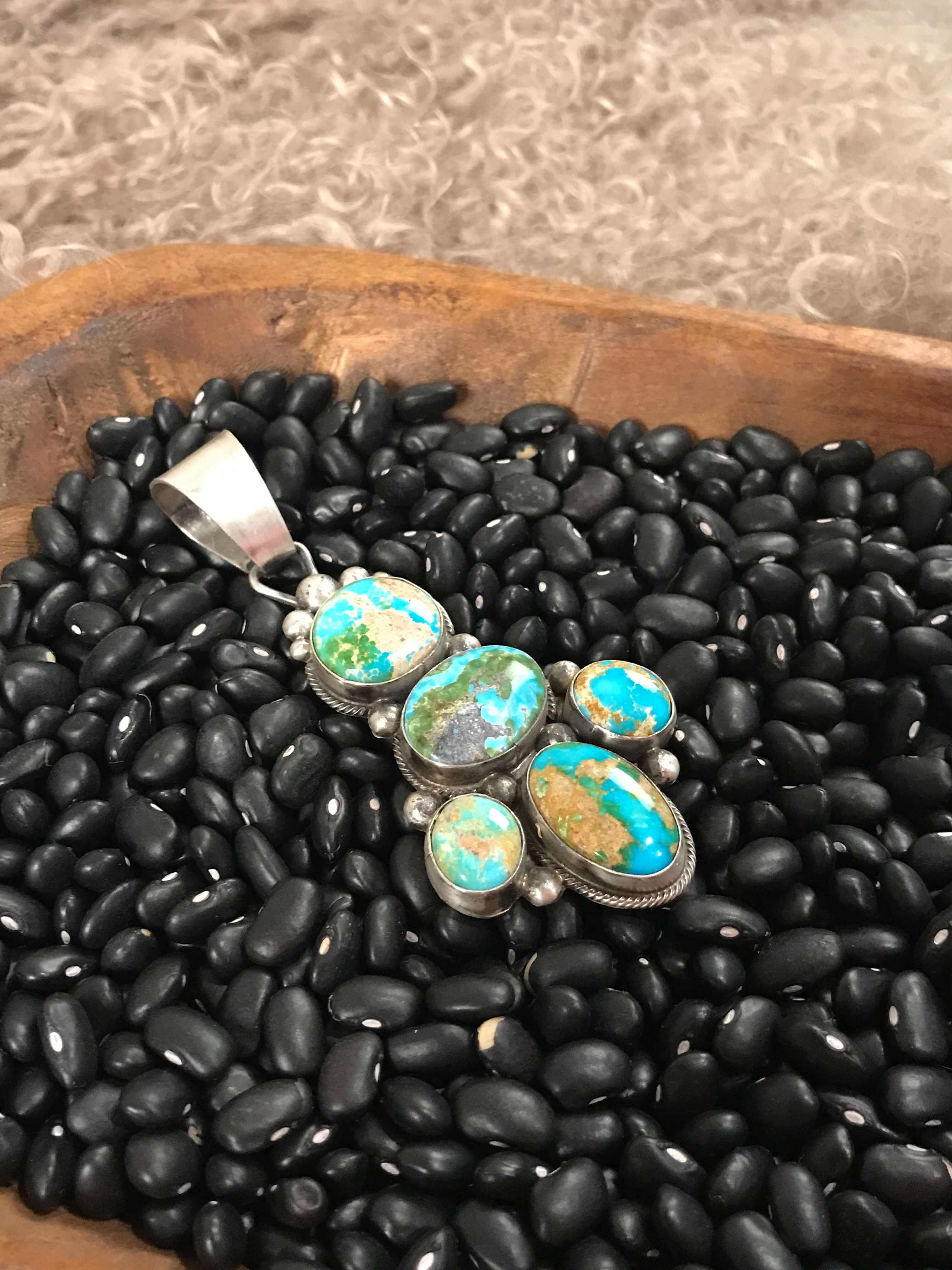 The Luckley Pendant-Pendants-Calli Co., Turquoise and Silver Jewelry, Native American Handmade, Zuni Tribe, Navajo Tribe, Brock Texas