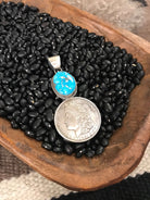 The Liberty Dollar Pendant, 1-Pendants-Calli Co., Turquoise and Silver Jewelry, Native American Handmade, Zuni Tribe, Navajo Tribe, Brock Texas