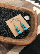 The Laureles Earrings, 1-Earrings-Calli Co., Turquoise and Silver Jewelry, Native American Handmade, Zuni Tribe, Navajo Tribe, Brock Texas