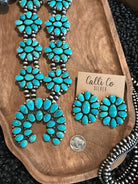 The Castanza Turquoise Statement Necklace Set-Necklaces-Calli Co., Turquoise and Silver Jewelry, Native American Handmade, Zuni Tribe, Navajo Tribe, Brock Texas