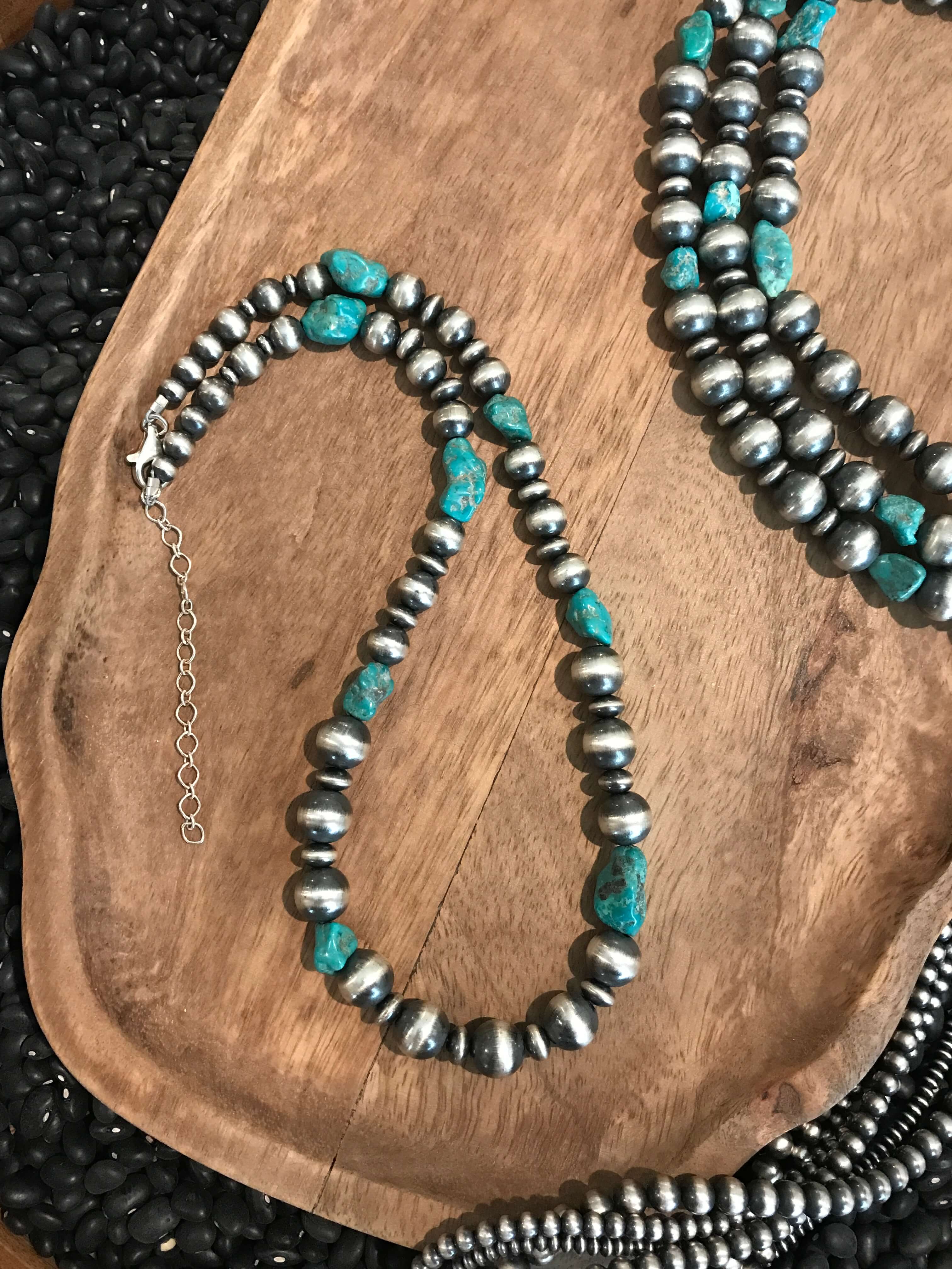 The Ridgemark Necklace-Necklaces-Calli Co., Turquoise and Silver Jewelry, Native American Handmade, Zuni Tribe, Navajo Tribe, Brock Texas