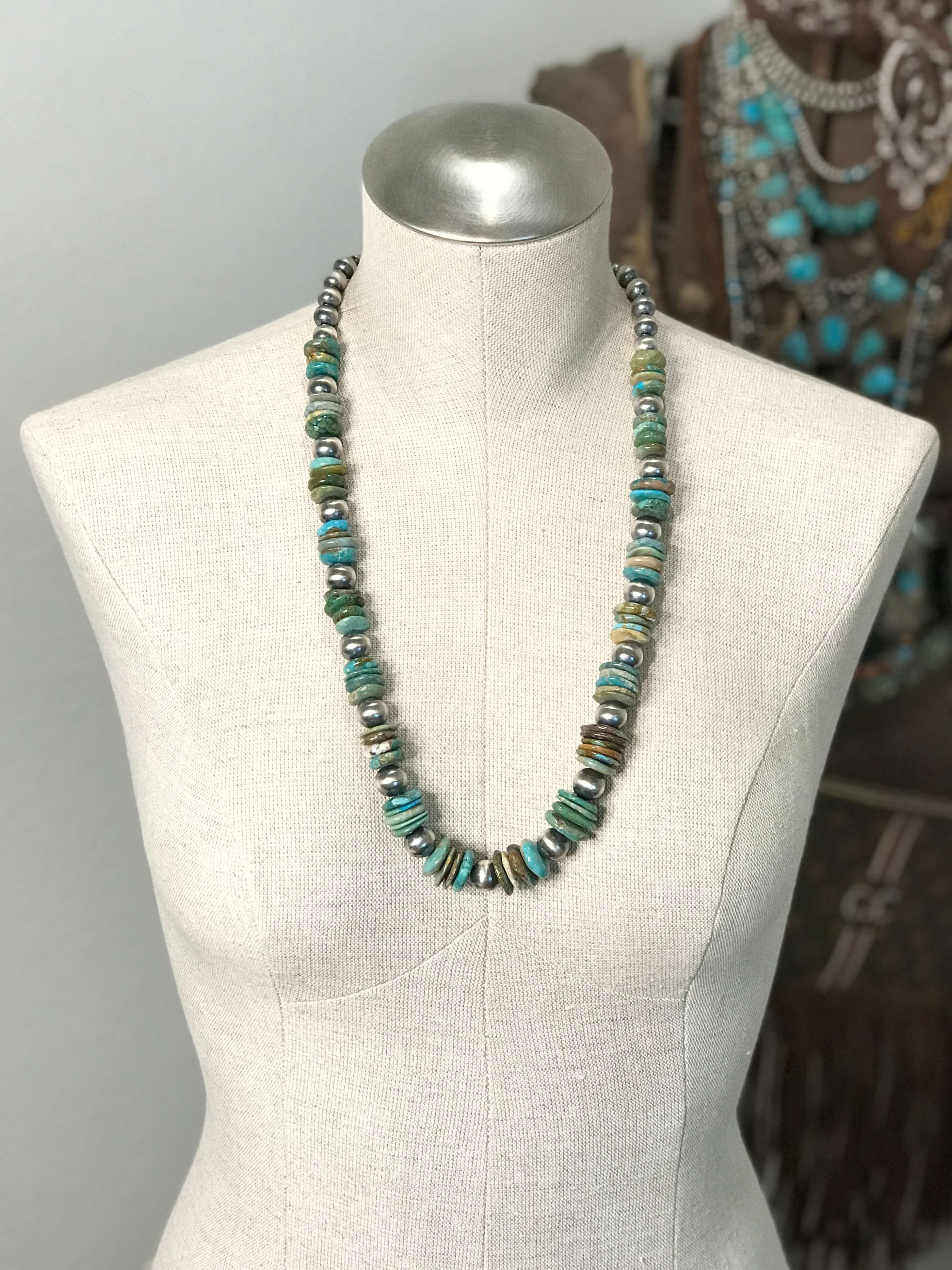 The Coleford Necklace-Necklaces-Calli Co., Turquoise and Silver Jewelry, Native American Handmade, Zuni Tribe, Navajo Tribe, Brock Texas