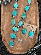 The Juniper Lariat Necklace Set-Necklaces-Calli Co., Turquoise and Silver Jewelry, Native American Handmade, Zuni Tribe, Navajo Tribe, Brock Texas