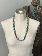 The Canyon Necklace in Blues-Necklaces-Calli Co., Turquoise and Silver Jewelry, Native American Handmade, Zuni Tribe, Navajo Tribe, Brock Texas