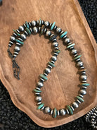 The Canyon Necklace in Greens-Necklaces-Calli Co., Turquoise and Silver Jewelry, Native American Handmade, Zuni Tribe, Navajo Tribe, Brock Texas