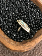 The McCamey Ring, Sz 9.5-Rings-Calli Co., Turquoise and Silver Jewelry, Native American Handmade, Zuni Tribe, Navajo Tribe, Brock Texas