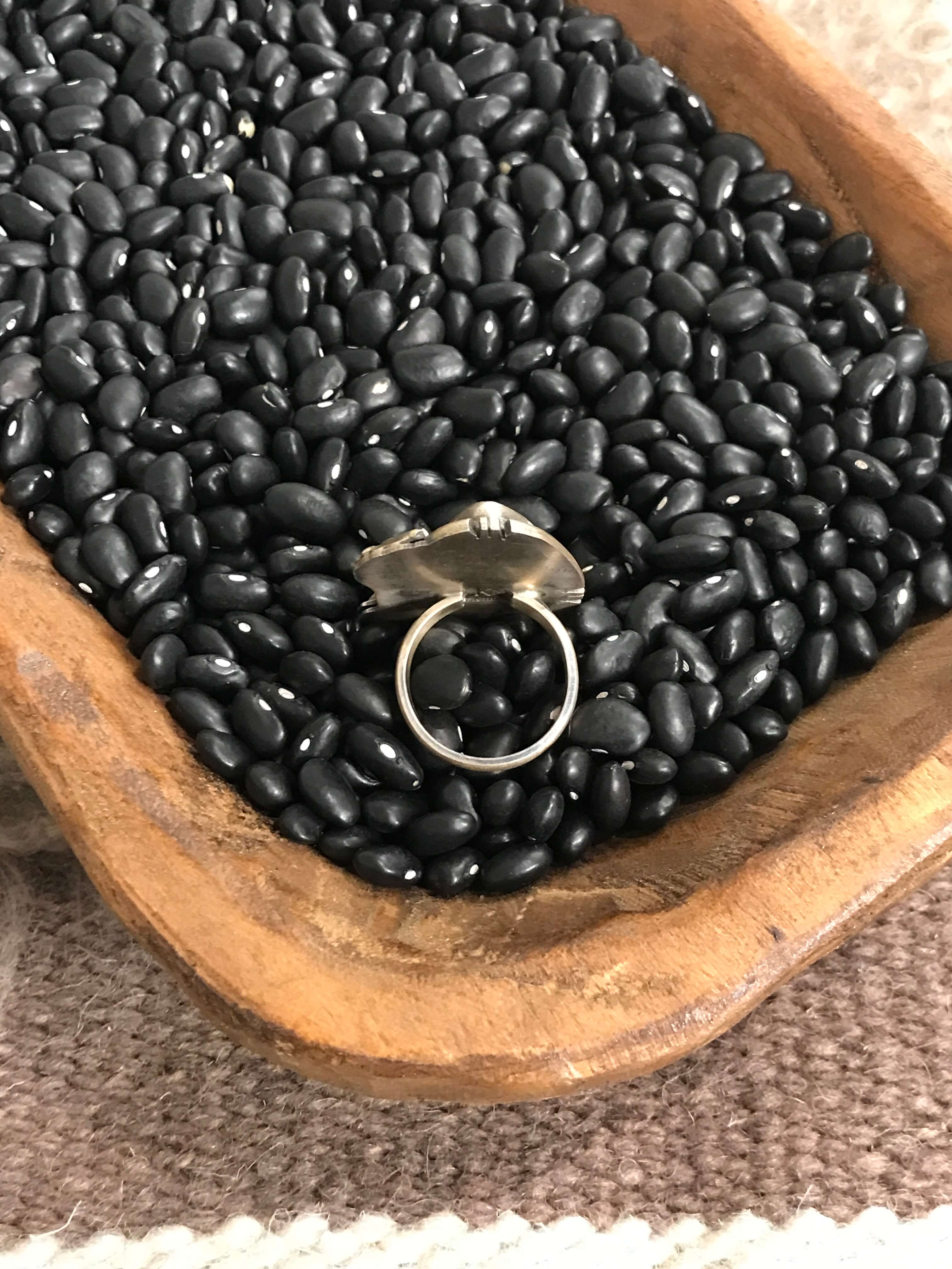 The McCamey Ring, Sz 9.5-Rings-Calli Co., Turquoise and Silver Jewelry, Native American Handmade, Zuni Tribe, Navajo Tribe, Brock Texas